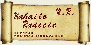 Mahailo Radičić vizit kartica